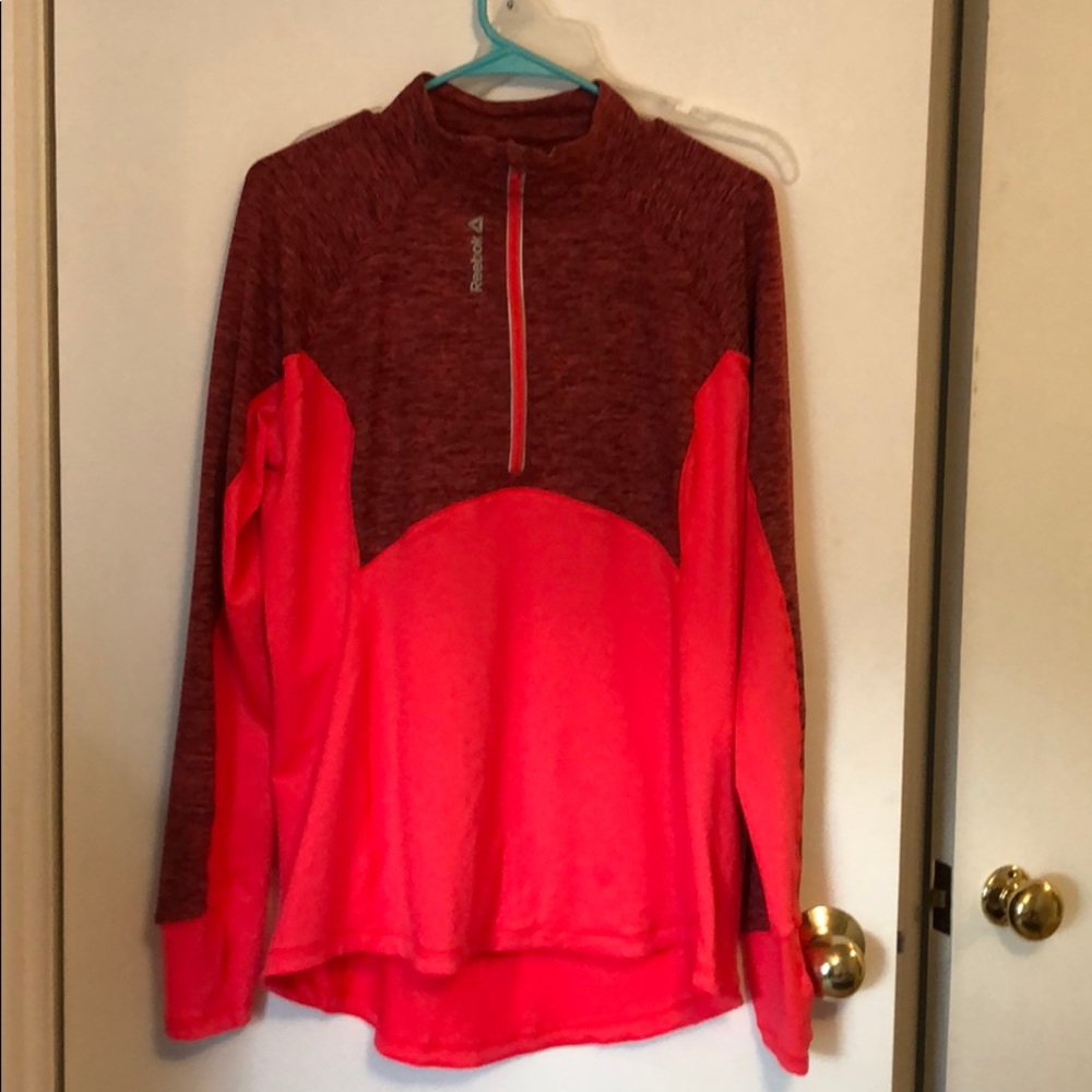 Reebok half zip workout top